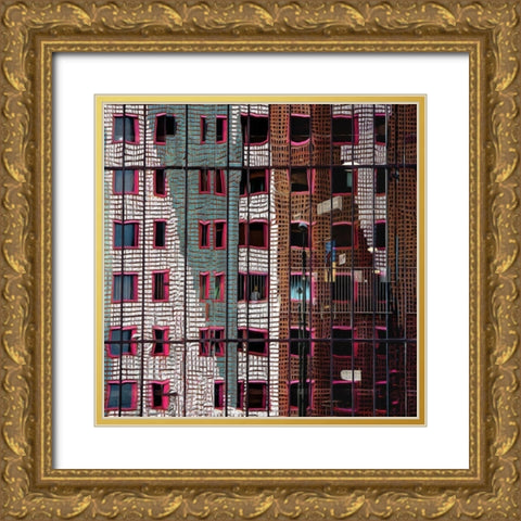 the trapped illusion Gold Ornate Wood Framed Art Print with Double Matting by Claes, Gilbert
