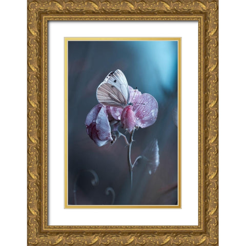 Tainted Love Gold Ornate Wood Framed Art Print with Double Matting by Bravin, Fabien