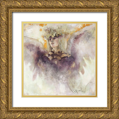 Demut und Liebe Gold Ornate Wood Framed Art Print with Double Matting by Amrhein, Elvira