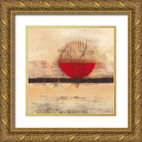 La danse du cercle I Gold Ornate Wood Framed Art Print with Double Matting by Becam, Carole