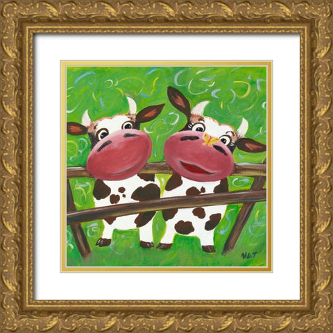 Le printemps Gold Ornate Wood Framed Art Print with Double Matting by NAT