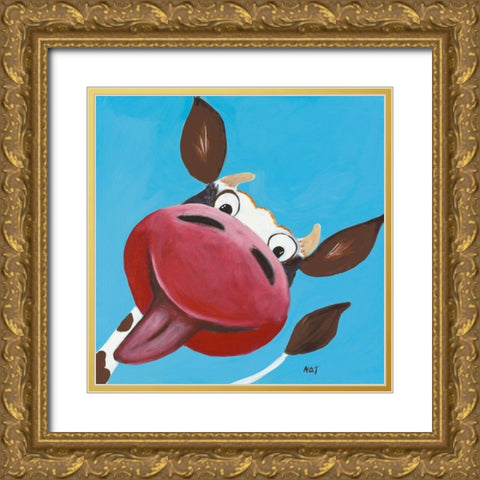 Coucou c est moi Gold Ornate Wood Framed Art Print with Double Matting by NAT