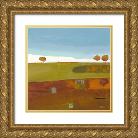 Moorland at Cartwell Gold Ornate Wood Framed Art Print with Double Matting by Frampton, Russell