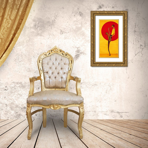 Jazz Man II Gold Ornate Wood Framed Art Print with Double Matting by Ona