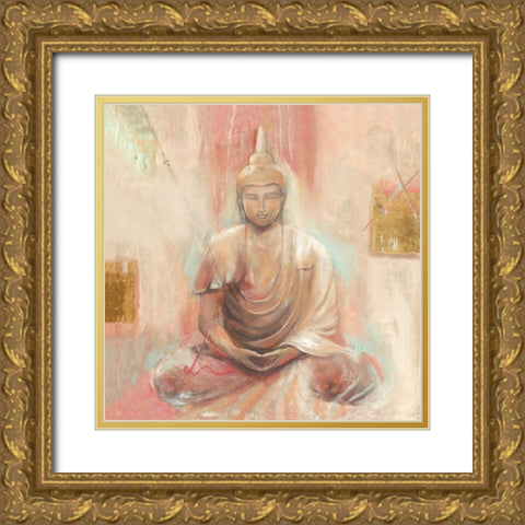 Buddha II Gold Ornate Wood Framed Art Print with Double Matting by Amrhein, Elvira