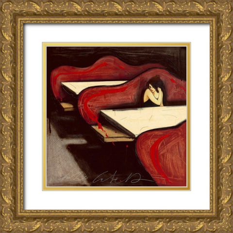 Una risposta che non c e Gold Ornate Wood Framed Art Print with Double Matting by Calvetti, Fabio