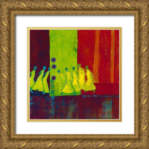 Red Carpet I Gold Ornate Wood Framed Art Print with Double Matting by van Ginkel, Marjolijn
