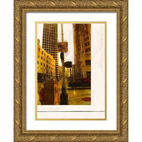 Curb Lane Must Gold Ornate Wood Framed Art Print with Double Matting by Olukman, Ayline