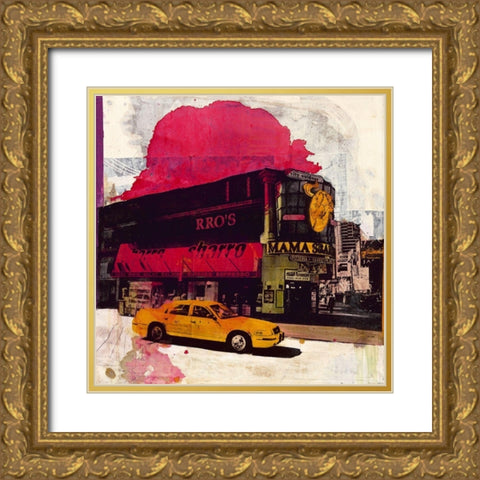 Pizzeria Marketplace Gold Ornate Wood Framed Art Print with Double Matting by Olukman, Ayline