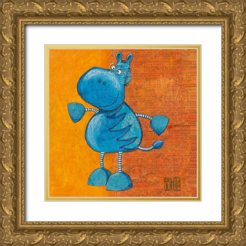 Zibro Gold Ornate Wood Framed Art Print with Double Matting by Dahan, Sushila