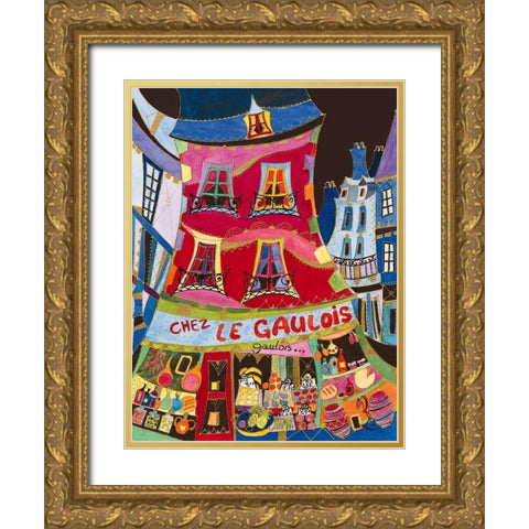 Le gaulois Gold Ornate Wood Framed Art Print with Double Matting by Wentzeis, Martine