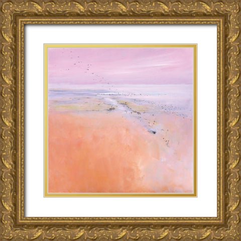 Birds in the Sky Gold Ornate Wood Framed Art Print with Double Matting by Groenhart, Jan