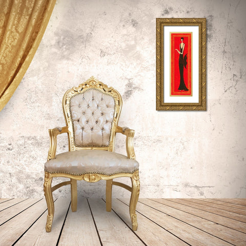 eclat Gold Ornate Wood Framed Art Print with Double Matting by Laly
