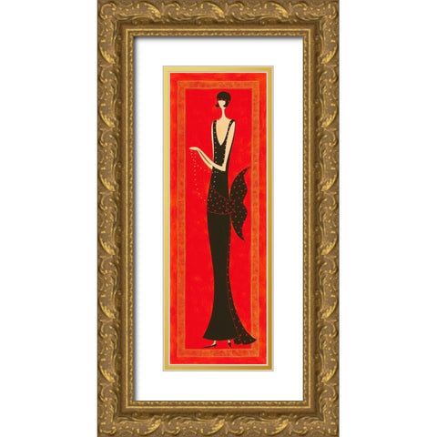 eclat Gold Ornate Wood Framed Art Print with Double Matting by Laly