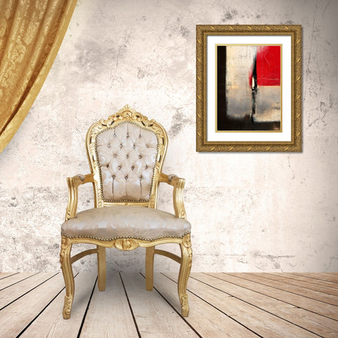 Lois de la Presence Gold Ornate Wood Framed Art Print with Double Matting by Becam, Carole