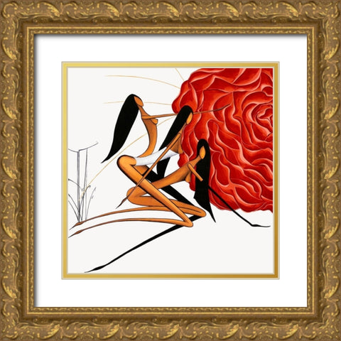 Eclosions de Charmes I Gold Ornate Wood Framed Art Print with Double Matting by Natacha L.