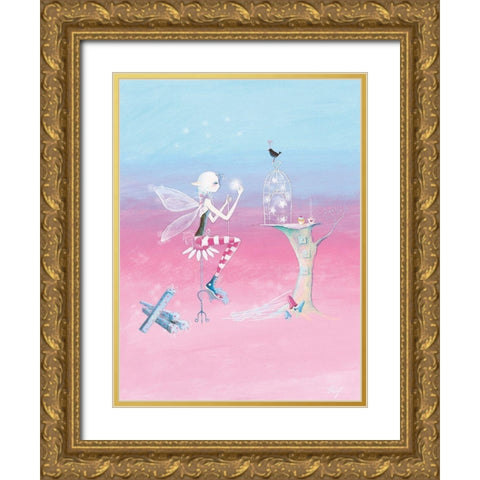 Wandmaker Gold Ornate Wood Framed Art Print with Double Matting by McFaul, Lorrie