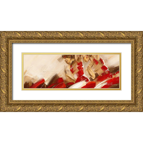 Spirit of Dance II Gold Ornate Wood Framed Art Print with Double Matting by Meijering, Kitty