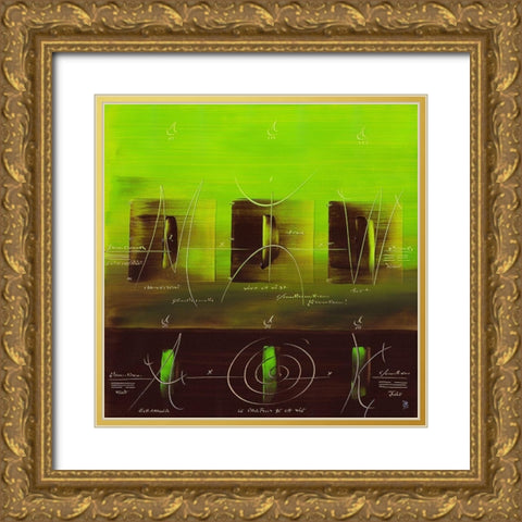 Sens et non sens VII Gold Ornate Wood Framed Art Print with Double Matting by Becam, Carole