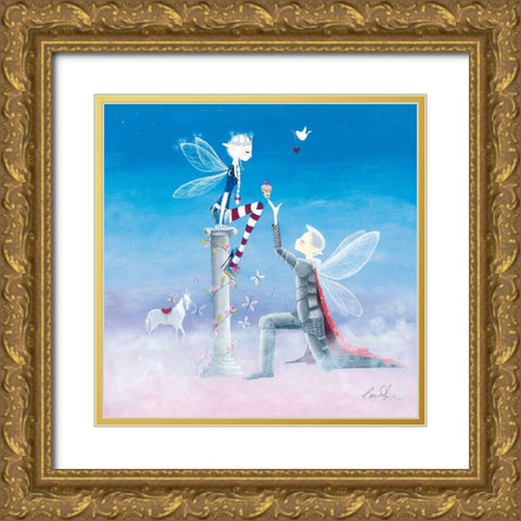 The Proposal Gold Ornate Wood Framed Art Print with Double Matting by McFaul, Lorrie