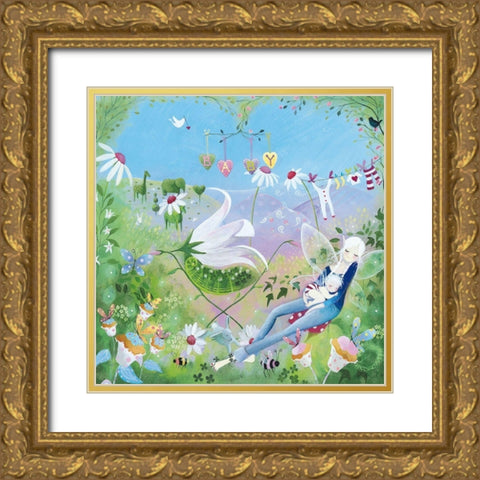 Afternoon Snooze Gold Ornate Wood Framed Art Print with Double Matting by McFaul, Lorrie