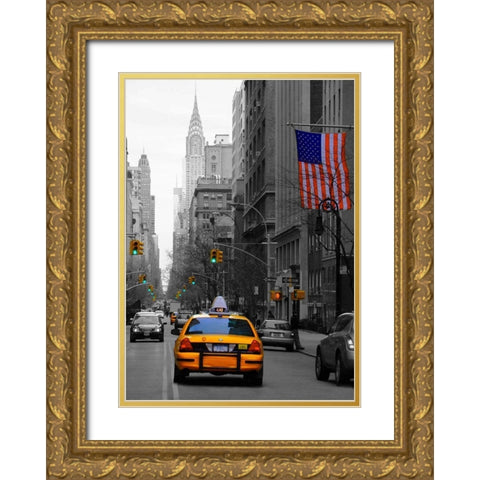 42nd and Lex Gold Ornate Wood Framed Art Print with Double Matting by Terrible, Aurelien