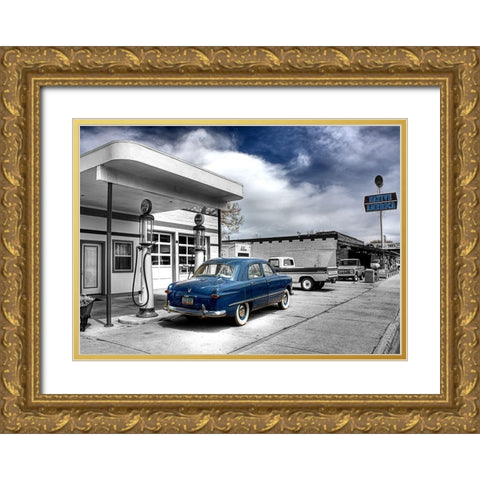 Native Us Gold Ornate Wood Framed Art Print with Double Matting by Terrible, Aurelien