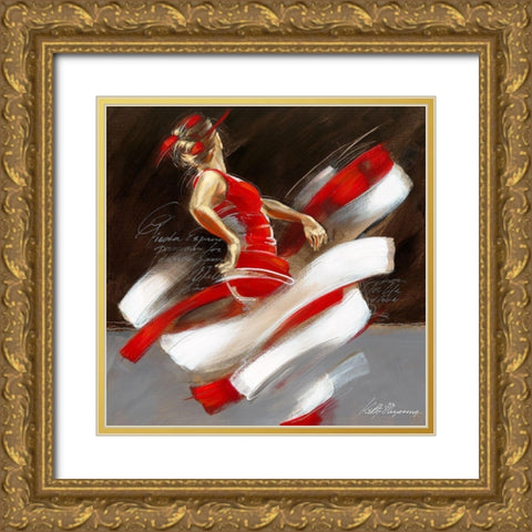 Pasion II Gold Ornate Wood Framed Art Print with Double Matting by Meijering, Kitty