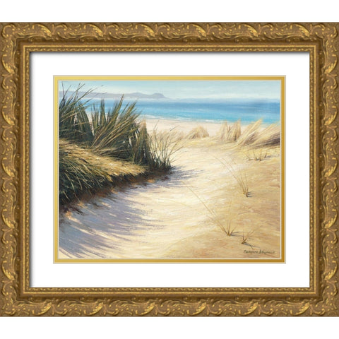 Pathway to the Beach Gold Ornate Wood Framed Art Print with Double Matting by Atkinson, Caroline