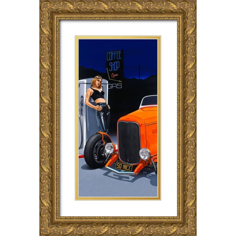 So Nice Gold Ornate Wood Framed Art Print with Double Matting by Tempier, Guy