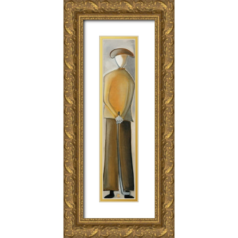 Golfer I Gold Ornate Wood Framed Art Print with Double Matting by Arns-Muller, Monika