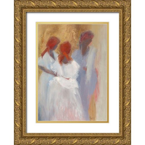 les Bahianeses Gold Ornate Wood Framed Art Print with Double Matting by Parise, Chantal