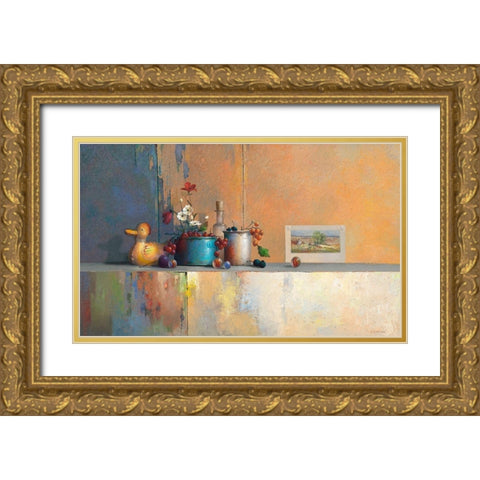 No Title VII Gold Ornate Wood Framed Art Print with Double Matting by Dijkstra, Evert