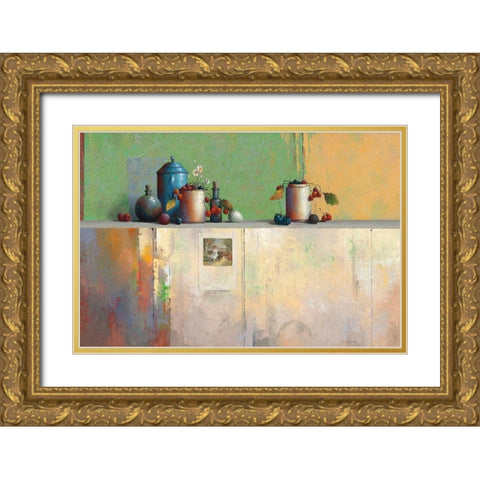 No Title VIII Gold Ornate Wood Framed Art Print with Double Matting by Dijkstra, Evert