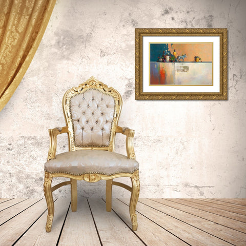 No Title IX Gold Ornate Wood Framed Art Print with Double Matting by Dijkstra, Evert