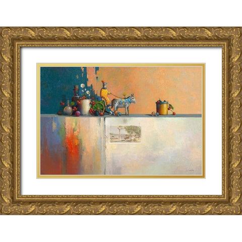 No Title IX Gold Ornate Wood Framed Art Print with Double Matting by Dijkstra, Evert