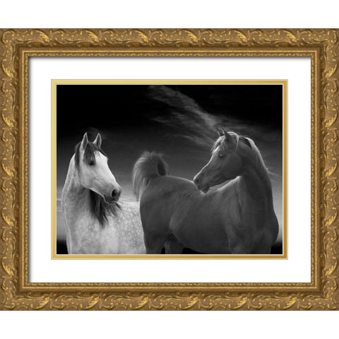 Shall we dance Gold Ornate Wood Framed Art Print with Double Matting by Llovet, Jorge