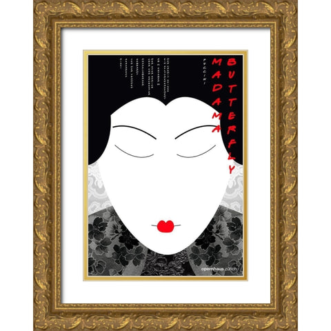 Madama Butterfly Gold Ornate Wood Framed Art Print with Double Matting by Geissbuhler, K. Domenic