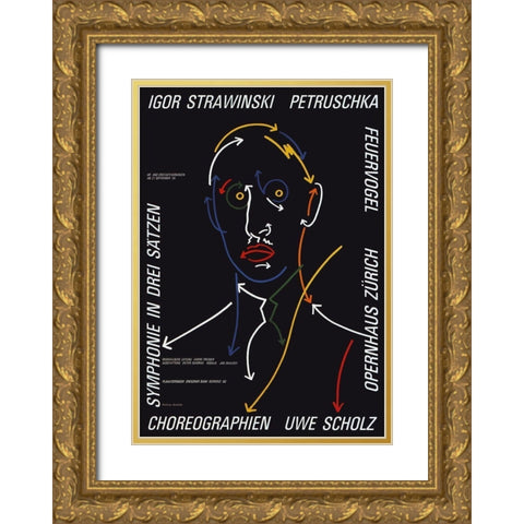 Igor Strawinski Gold Ornate Wood Framed Art Print with Double Matting by Geissbuhler, K. Domenic