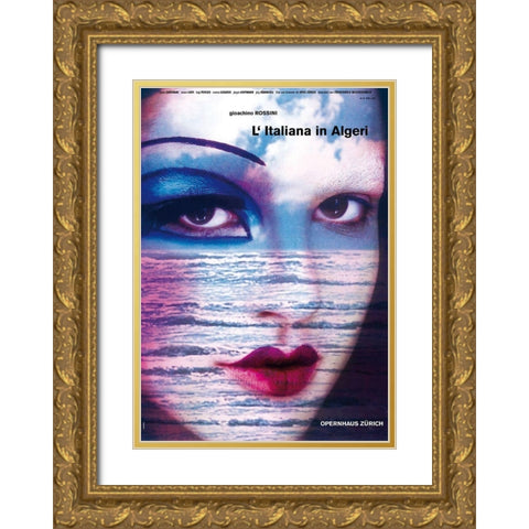 L Italiana in Algeri Gold Ornate Wood Framed Art Print with Double Matting by Geissbuhler, K. Domenic
