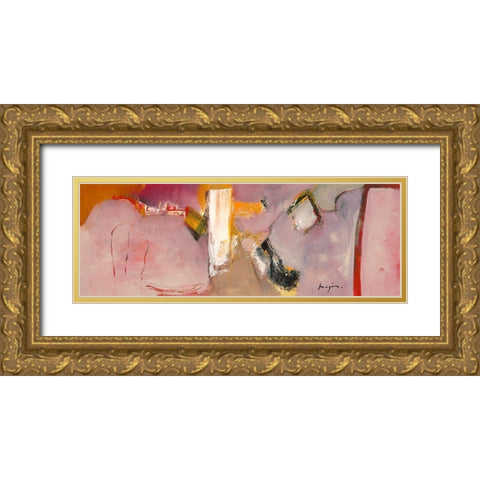 Variations abstraites XXIII Gold Ornate Wood Framed Art Print with Double Matting by Magis, Pascal