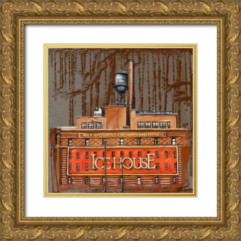 Ice House Gold Ornate Wood Framed Art Print with Double Matting by Blondel, Sandrine