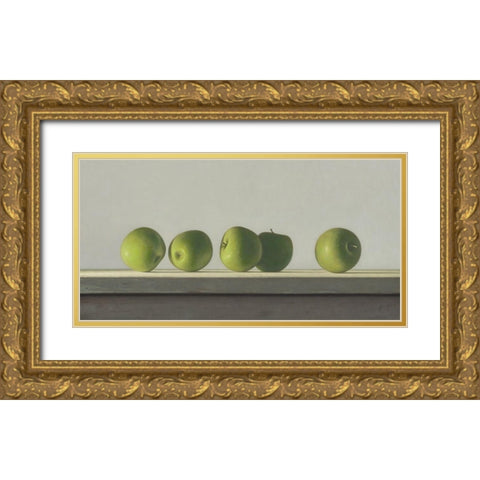 IODK1228 Gold Ornate Wood Framed Art Print with Double Matting by Delaer