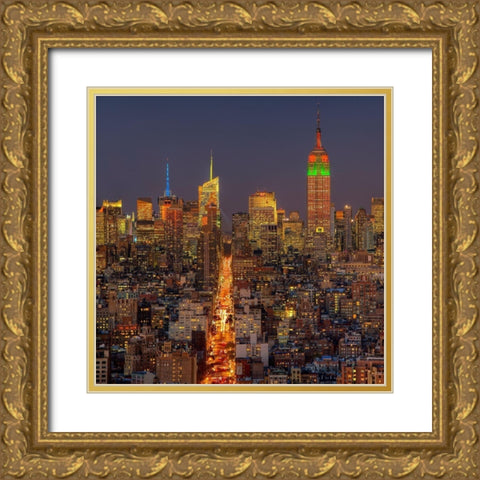 Skyline Gold Ornate Wood Framed Art Print with Double Matting by Terrible, Aurelien