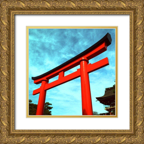 Tori I Gold Ornate Wood Framed Art Print with Double Matting by Weber, Matthias