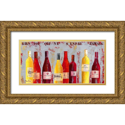 Selection de ma cave Gold Ornate Wood Framed Art Print with Double Matting by Persillon, Francoise