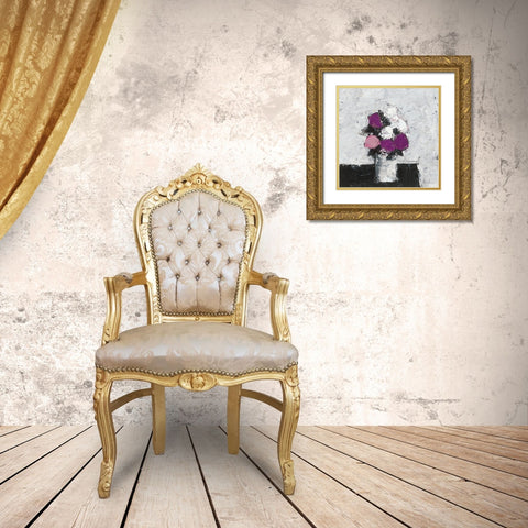 Amour Gold Ornate Wood Framed Art Print with Double Matting by Persillon, Francoise