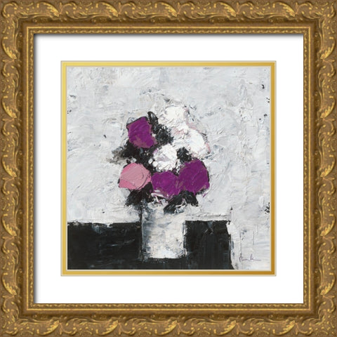 Amour Gold Ornate Wood Framed Art Print with Double Matting by Persillon, Francoise