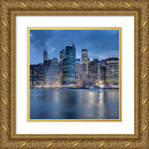 Brooklyn Bridge Park Gold Ornate Wood Framed Art Print with Double Matting by Terrible, Aurelien