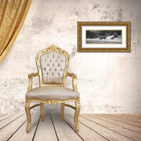 Family Together I Gold Ornate Wood Framed Art Print with Double Matting by Llovet, Jorge